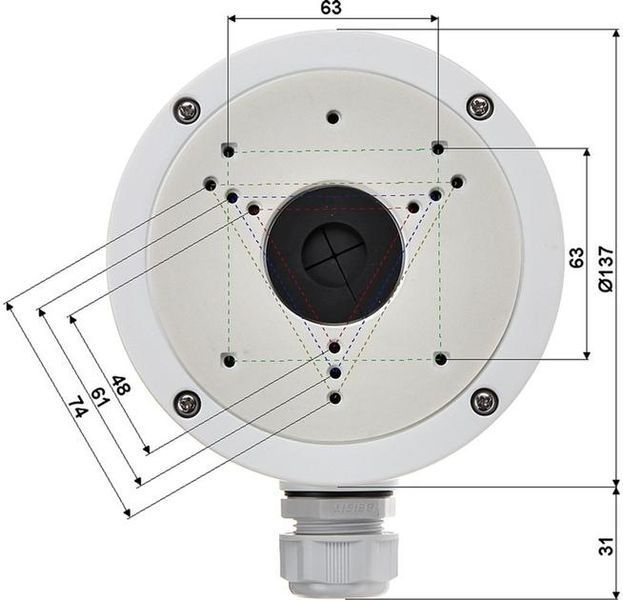 Монтажна коробка Hikvision DS-1280ZJ-S hikvision_ds_1280zj_s фото