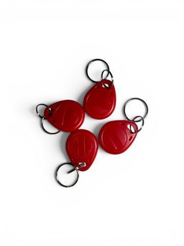 Брелок для домофонів RFID 125KHZ TK4100 100 штук червоний ТК_4100_100_red фото