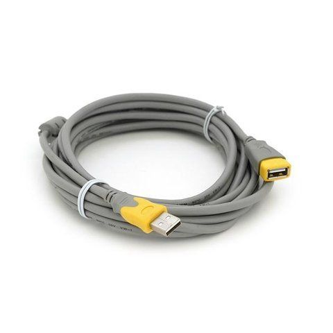 Подовжувач USB 2.0 V-Link AM/AF, 5.0m, 1 ферит, Grey/Yellow usb_link_5 фото