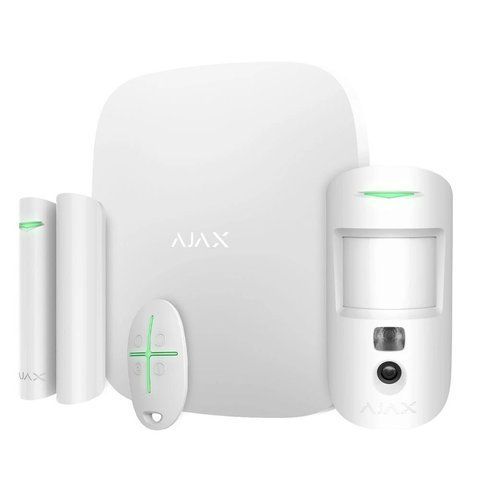 Комплект бездротової сигналізації Ajax StarterKit Cam HDR White &mdash; 2G, Ethernet, фотоверифікація тривог 33455666 фото