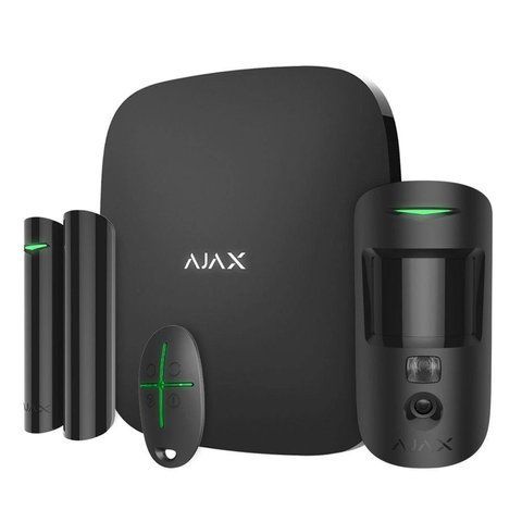 Комплект бездротової сигналізації Ajax StarterKit Cam HDR Black &mdash; 2G, Ethernet, фотоверифікація тривог 455666 фото